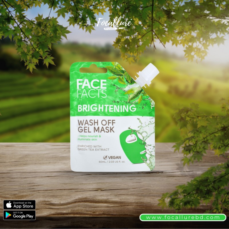 Face Facts Brightening Wash Off Gel Mask 60ml Focallure