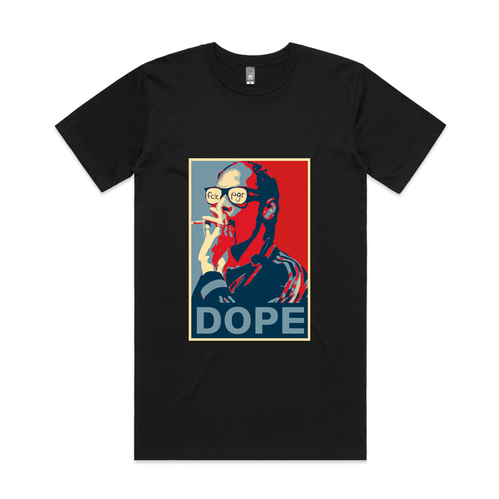 DOPE Black TShirt Friendly Aussie Buds Store