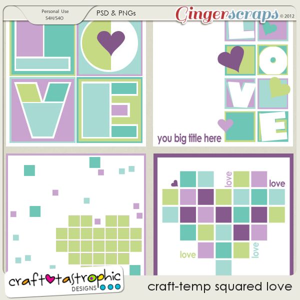 GingerScraps Templates CraftTemplates Squared Love