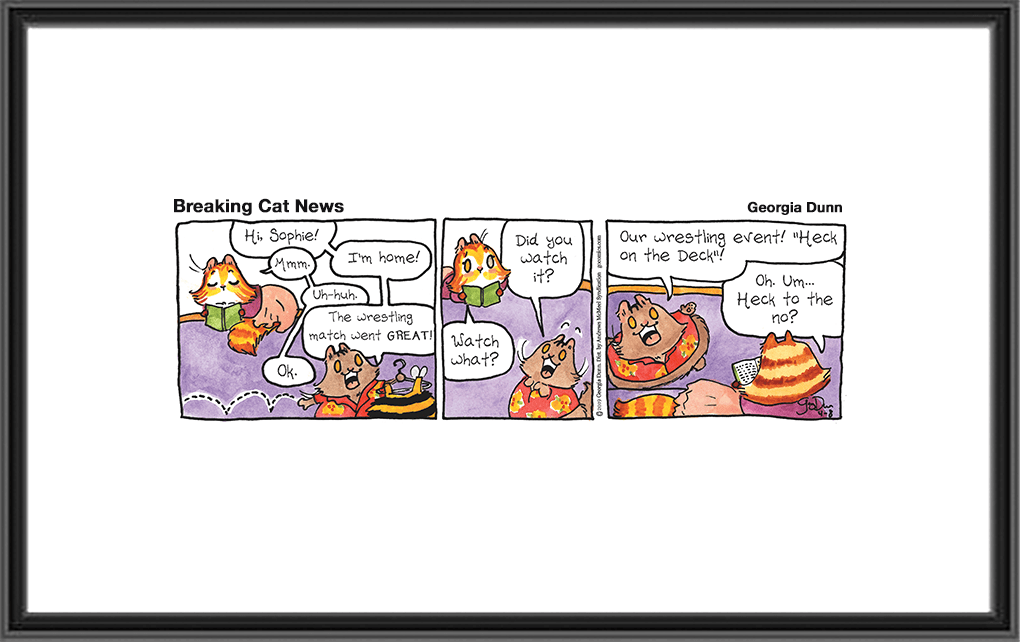 Breaking Cat News April 8, 2019 Cat Wrestling Comic