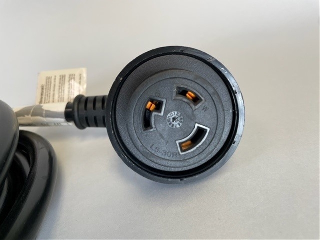 POWER CORD, 30 AMP, 120 VOLT, 25 FOOT WITH TWIST LOCK END AND MOLDED