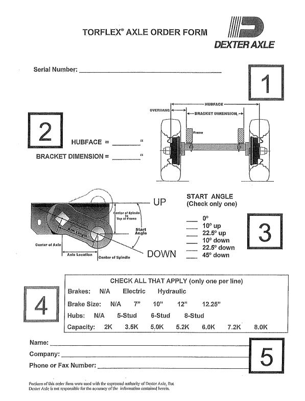 5.2K Dexter Torflex® Axle / With Electric Brake, 10° Down Trail