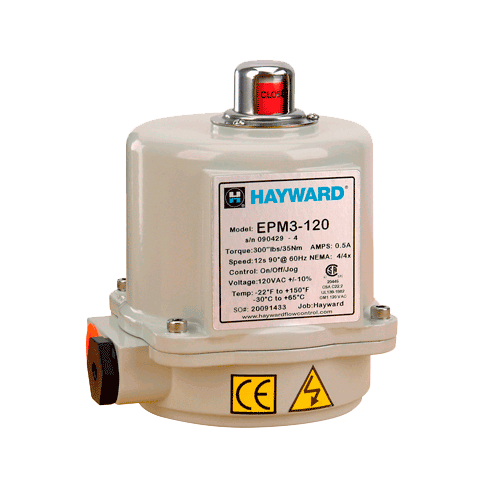Hayward EPM Series Electric Actuator, NEMA 4/4xPowder Coated Aluminum
