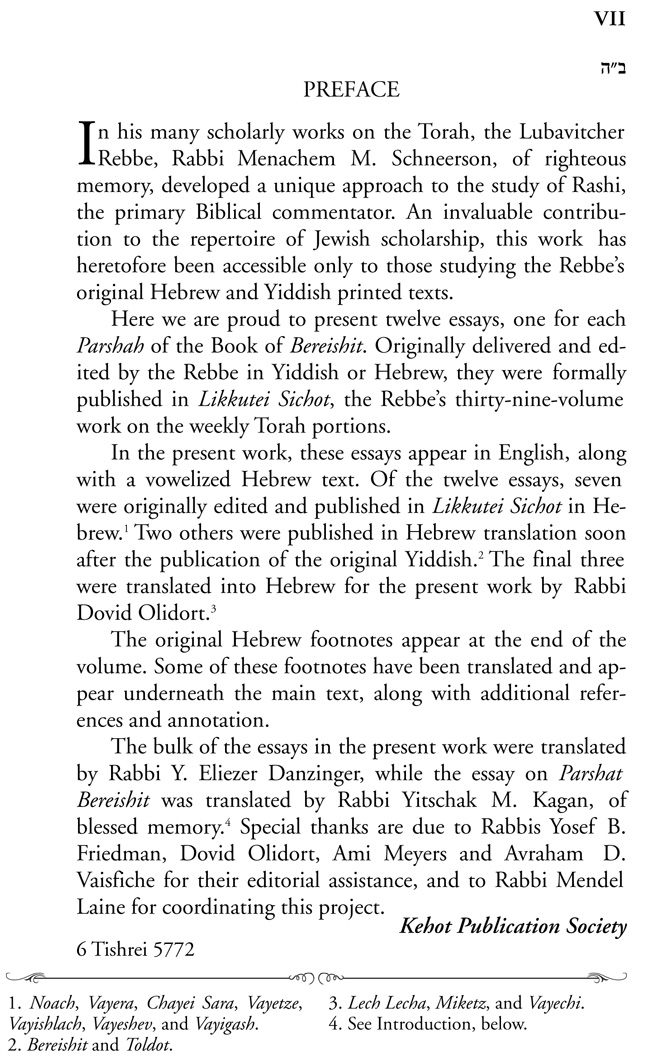 Studies in Rashi Bereishit From the.