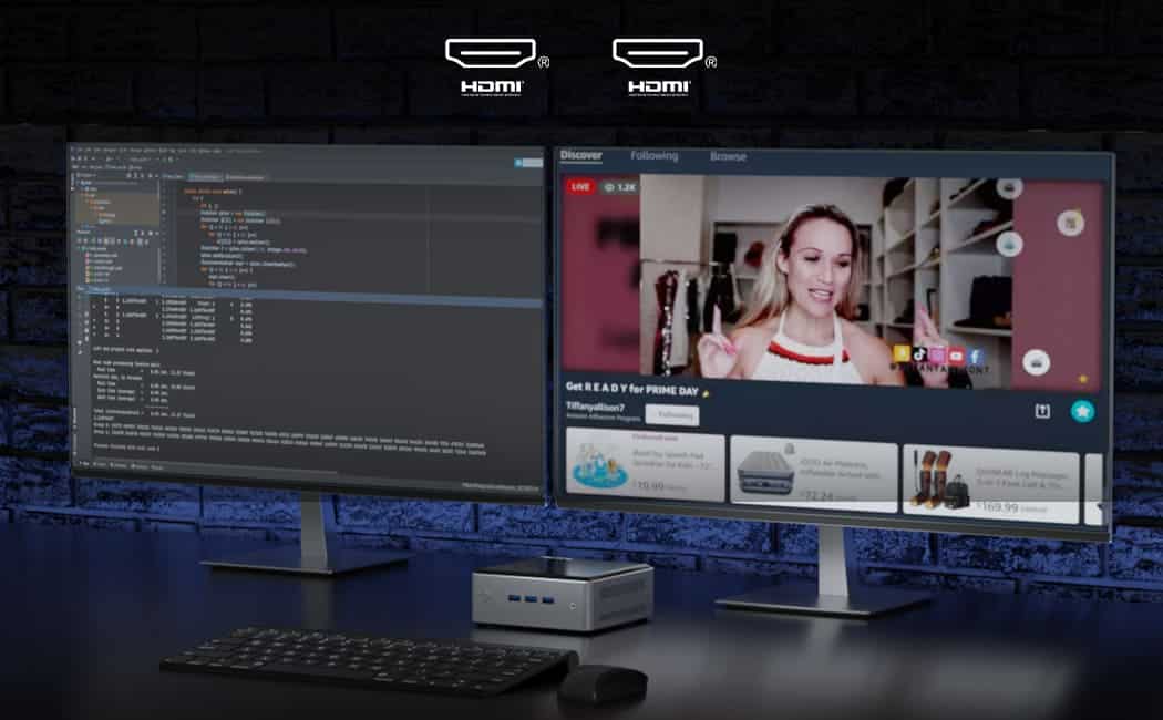 4K UHD displays of MTNFP50 Mini PC for sale