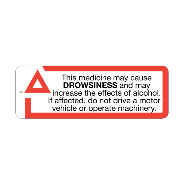 This medicine may cause drowsiness CAL Medi Print Australia