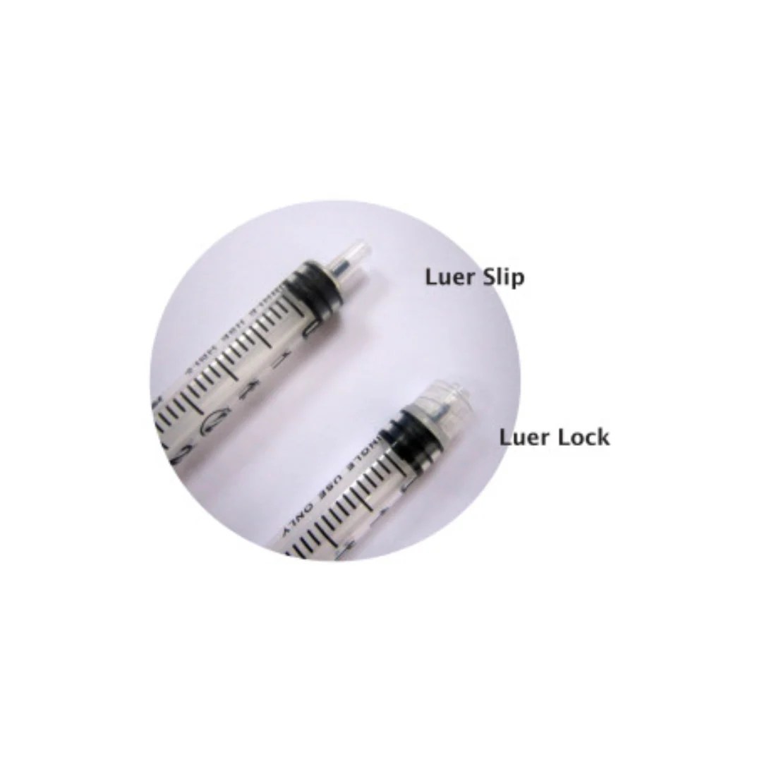 Luer Lock Syringe Low Dead Space Plunger with Cap, 3cc (100)