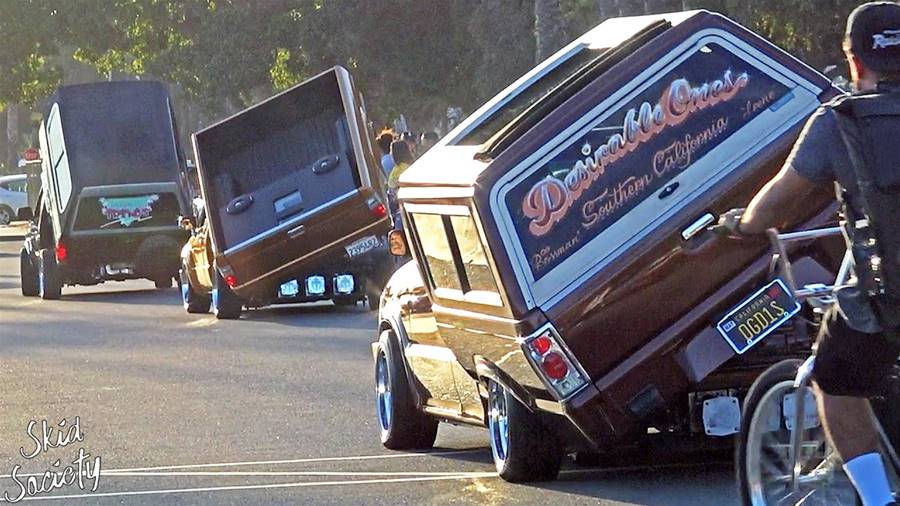 Street Showdown Lowrider Mini Trucks Clash with Law Enforcement in