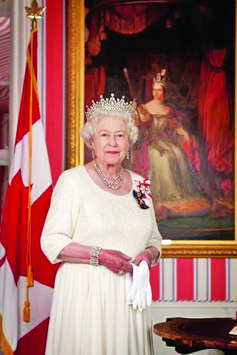 Colour portrait of The Queen of Canada The Monarchist League of Canada