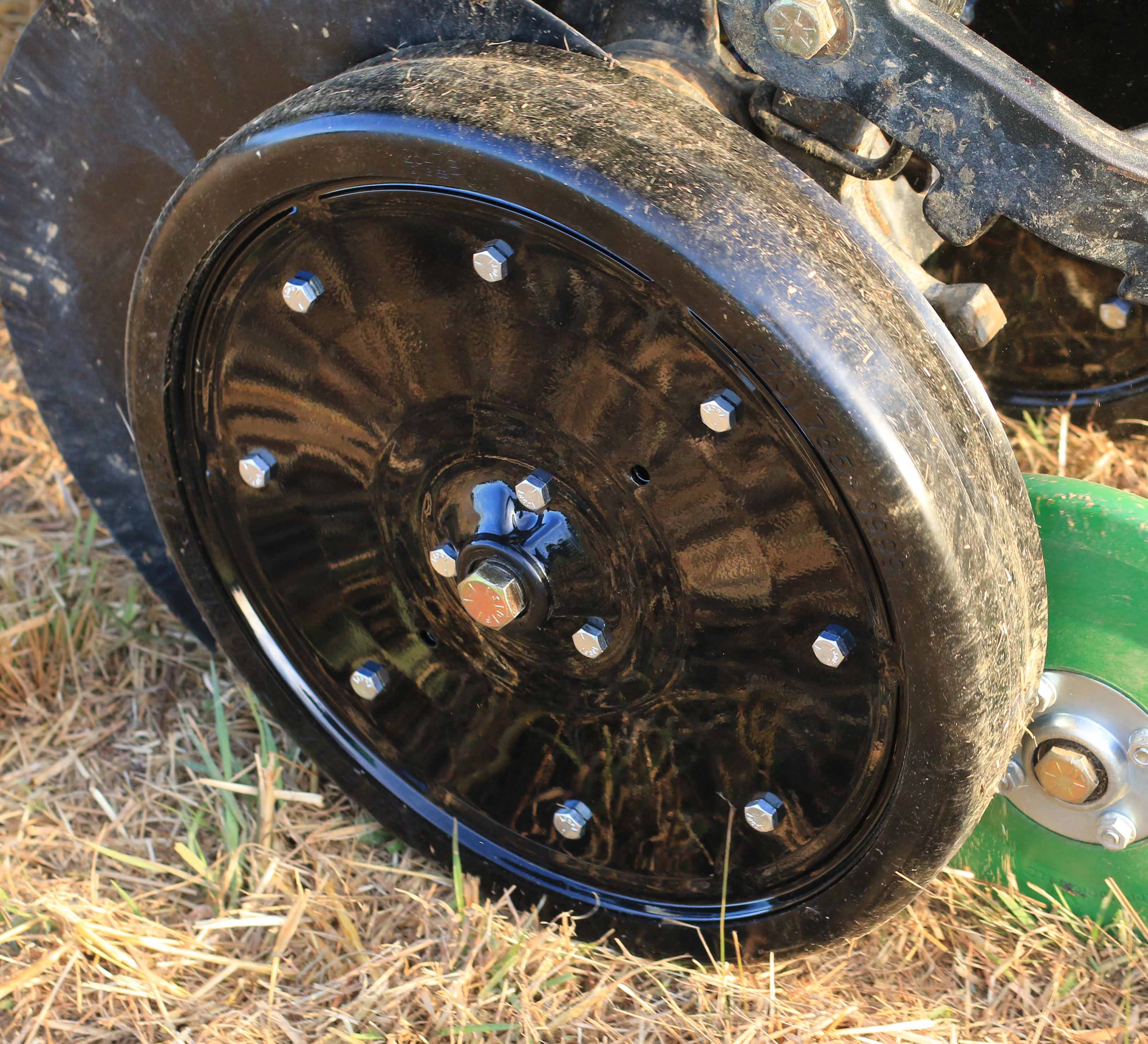 2 3/4 x 16″ Narrow Gauge Wheel Assembly With Black Urethane Tire (Ready to bolt on) Needham Ag