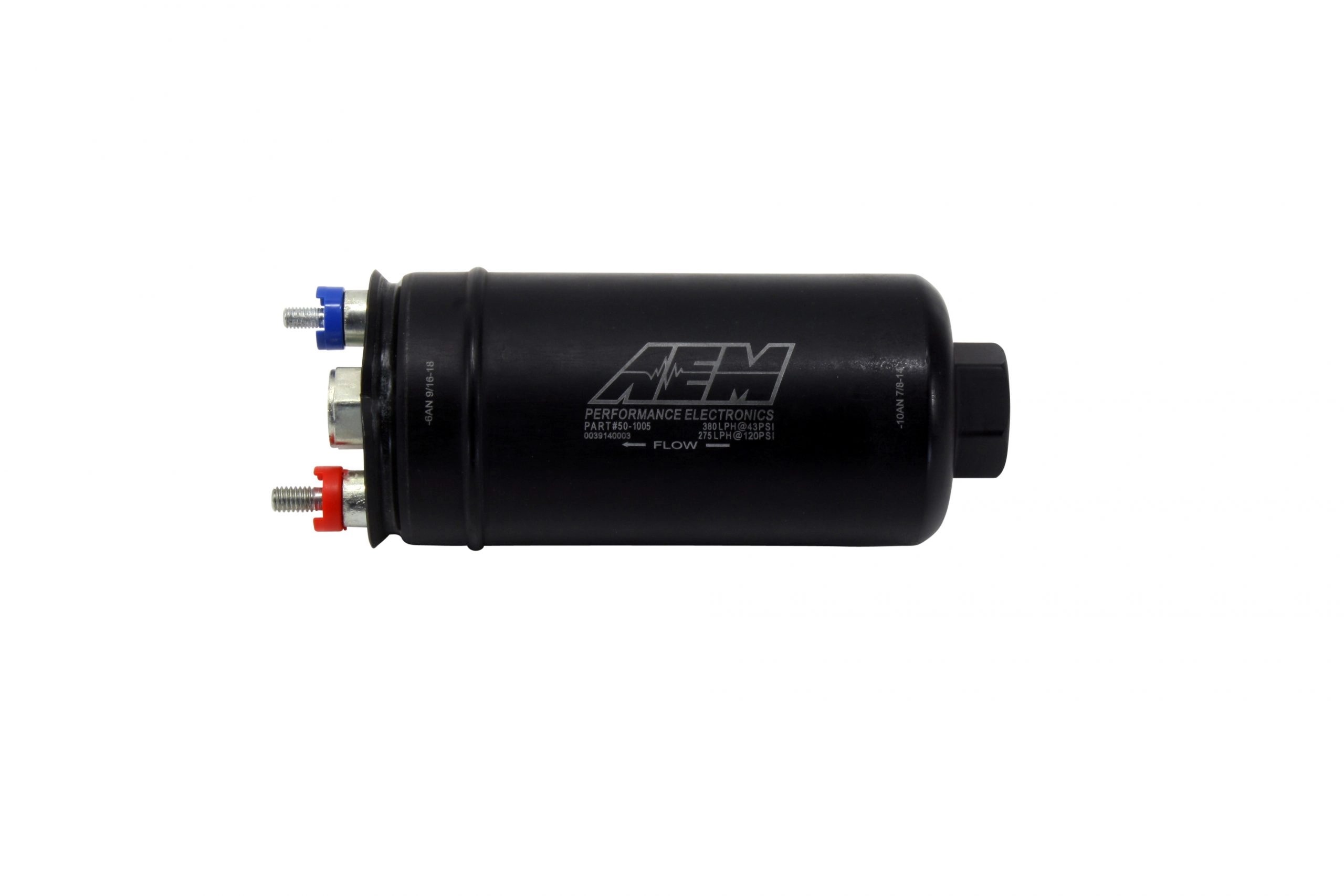 AEM 302111 400lph Inline High Flow Fuel Pump, 10AN Inlet and 6AN