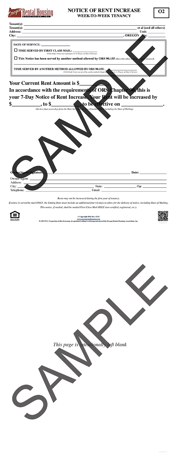 Oregon Rental Housing Association Choose Your Form