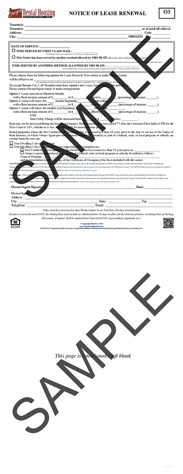 Oregon Rental Housing Association Choose Your Form