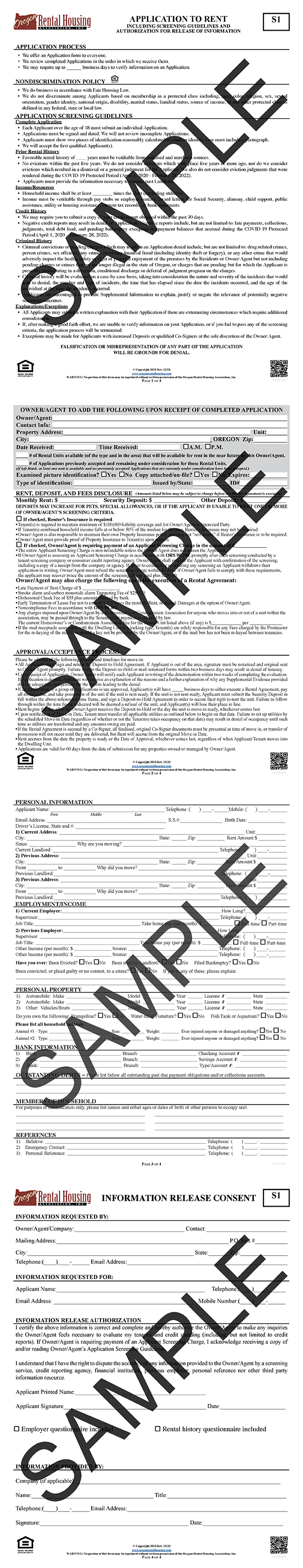 Oregon Rental Housing Association Choose Your Form