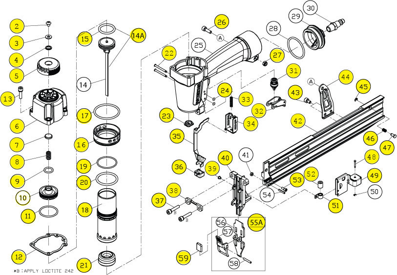 Model 1890U Schematic View Click on the number to view the part