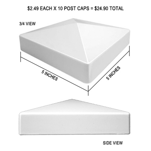5" PVC Post Caps RAMM Horse Fencing & Stalls