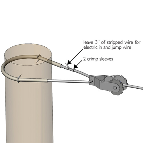 12.5Gauge Crimp Sleeves, 100Pack, Galvanized RAMM Fence