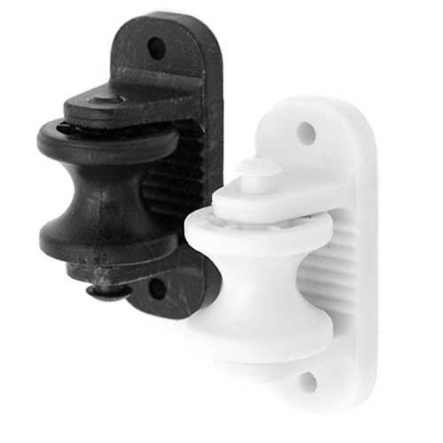 Wood Post Electric Braid/Rope Roller Insulators, 10Pack RAMM Fence