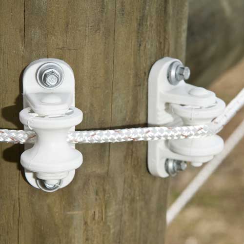 Wood Post Electric Braid/Rope Roller Insulators, 10Pack RAMM Fence