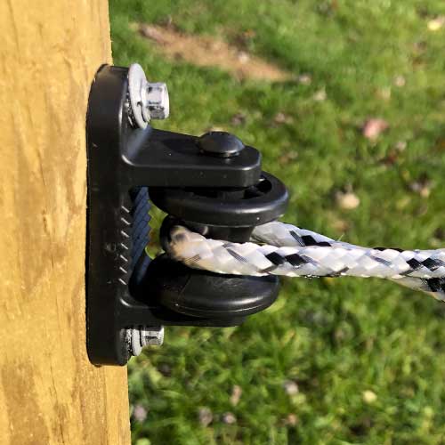 Wood Post Electric Braid/Rope Roller Insulators, 10Pack RAMM Fence