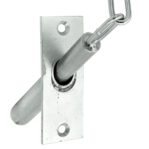 Pin Lock Wall Receiver, Zinc-Plated | RAMM Stalls