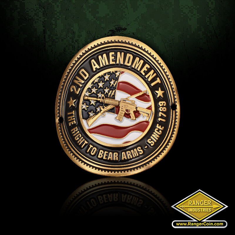 Second Amendment Hiking Stick Medallion Ranger Coin Store