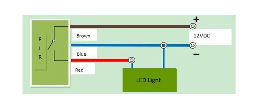 Motion Sensor Wiring Diagram Red Blue Brown