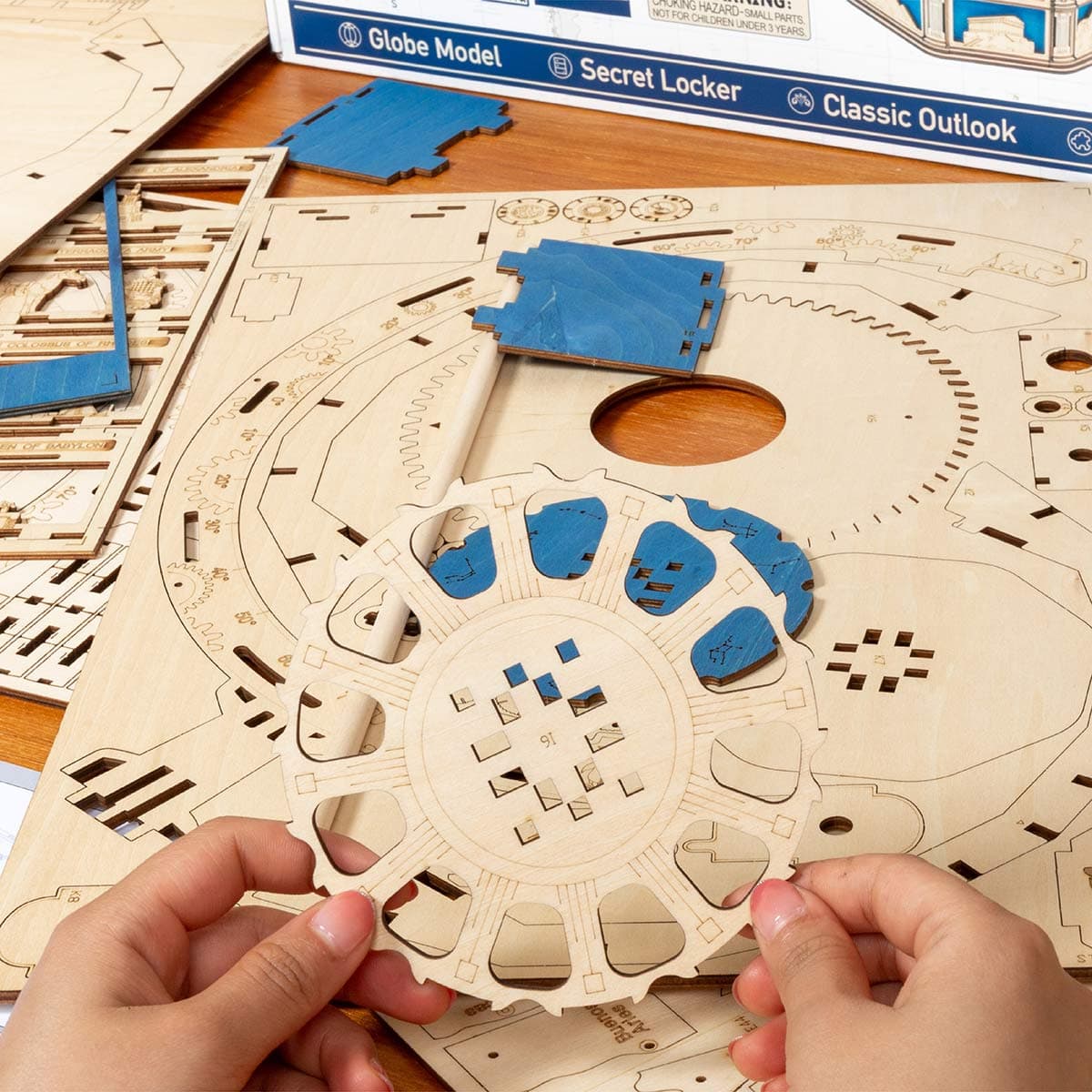ROKR Globe ST002, Oversized Wooden Globe Building Kit ROKR store