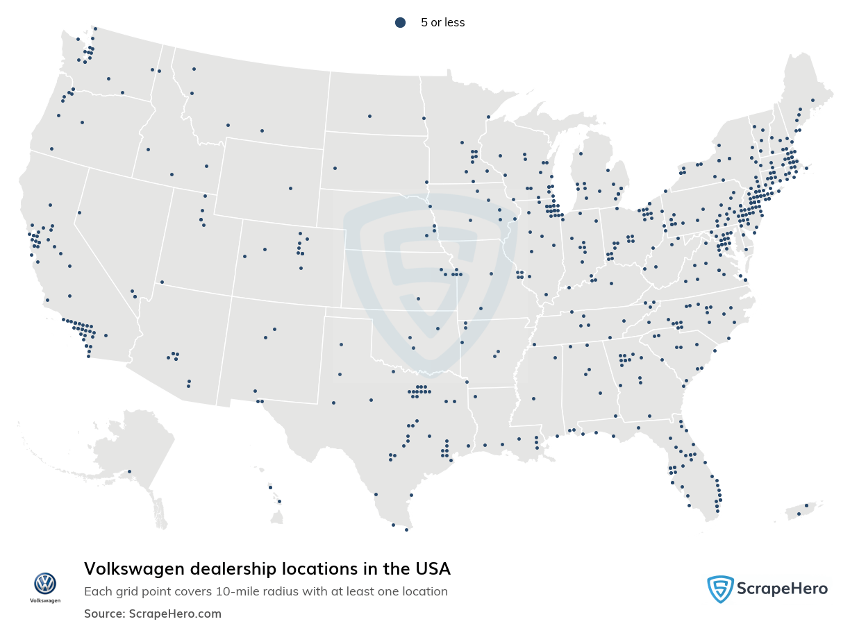 List of all Volkswagen store locations in the USA ScrapeHero Data Store