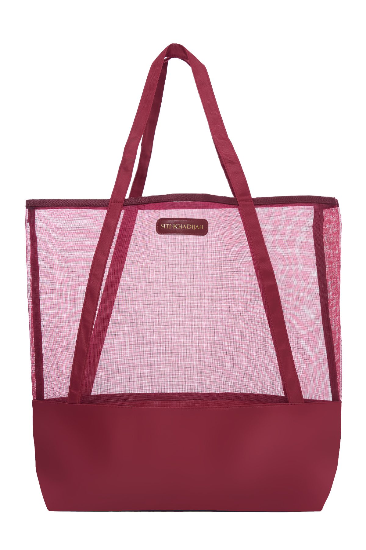 Siti Khadijah Nylon Mesh Bag in Maroon Siti Khadijah Online Boutique