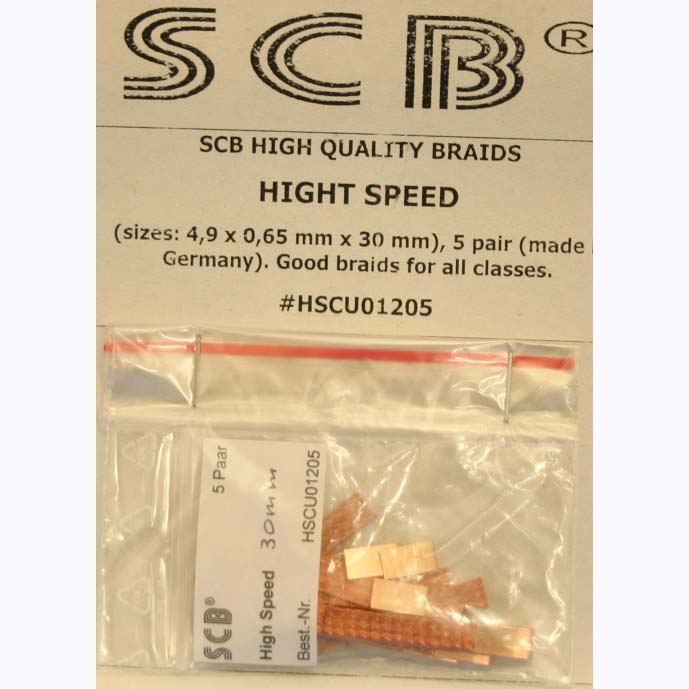 SCB HIGH SPEED BRAID 4.9MM X .65 THICK (ALL CLASSES) 5 pairs Slick 7
