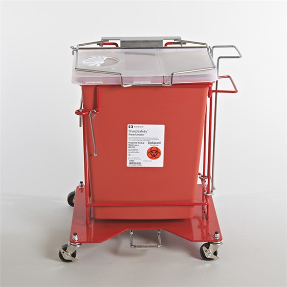 Covidien Foot Pedal Cart for 8 Gallon Containers W Stericycle