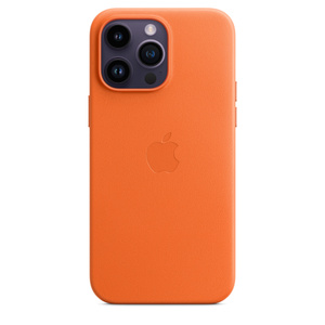 iPhone 14 Pro Max Leather Case with MagSafe Orange Apple (IE)