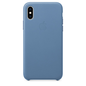Leren Hoesje Voor Iphone Xs - Korenbloemblauw - Apple (Be)