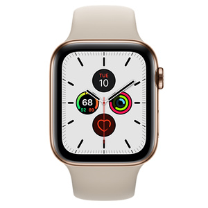 Refurbished Apple Watch Series 5 Gps + Cellular, 44Mm, Gold Stainless Steel Case With Stone Sport Band - Apple