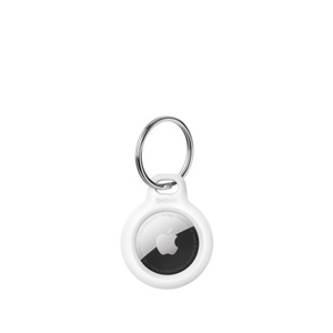 White Belkin Secure Holder with Key Ring for AirTag
