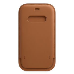 Iphone 12 12 Pro Leather Sleeve With Magsafe Saddle Brown Apple Au