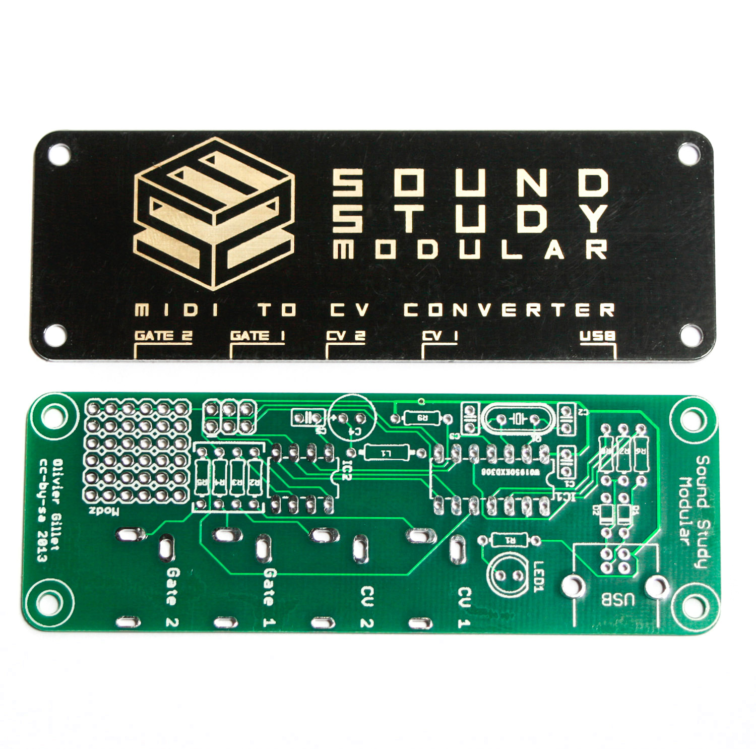 Sound Study MIDI 2 CV DIY PCB and Panel, Console Version