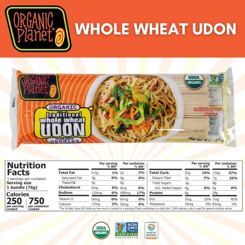 Organic Traditional Whole Wheat Udon Noodles (8 oz.)