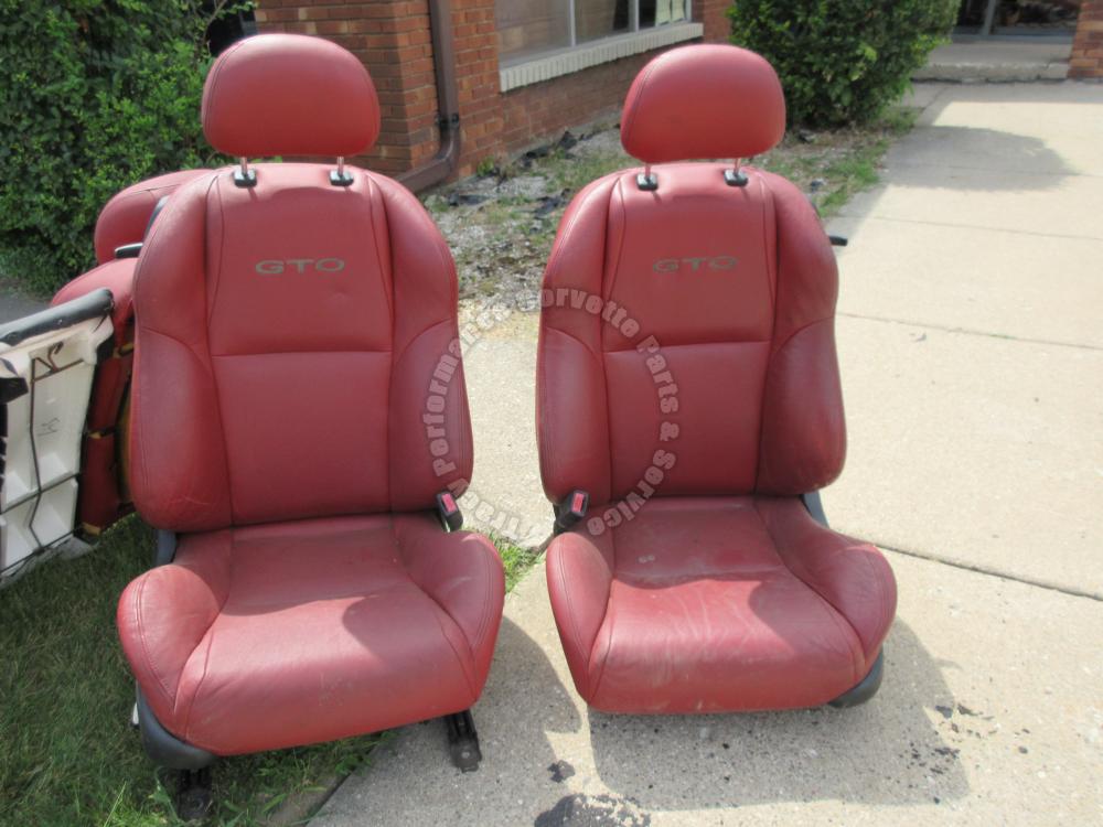 20042006 Pontiac GTO Red Leather Seats Driver+Pass Buckets+Rear Bench