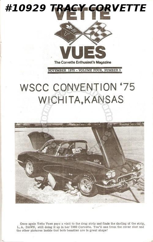 November 1975 Vette Vues Dawn Dyson 1960 Corvette Drag Car Canadian