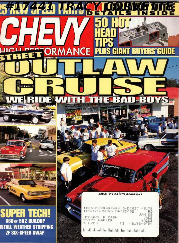 March 1995 Chevy High Performance Landon Jordan Tony Whitson 1965