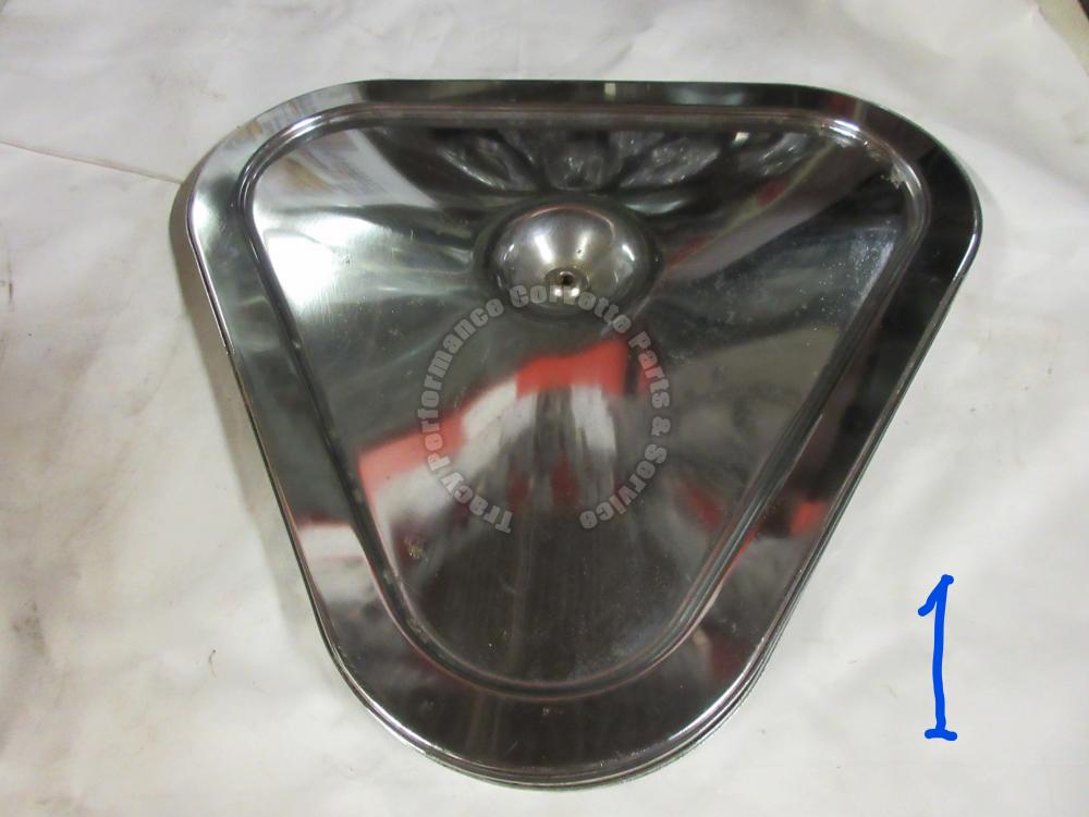 19671969 Corvette Used TriPower Air Cleaner Lid 3x2 Used Chrome 67