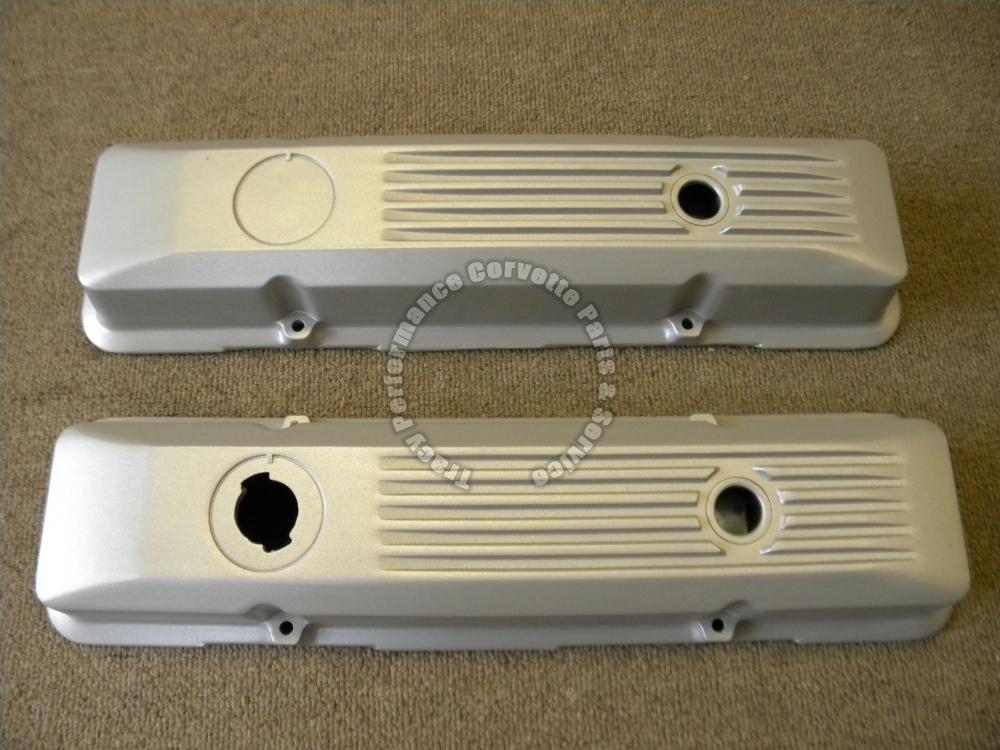 198486E Corvette New 14087461 14087462 Valve Covers w/o Emblem 1984