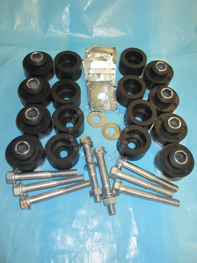 19731982 Corvette Body Mount Kit Complete with Bolts Rubber Cushions