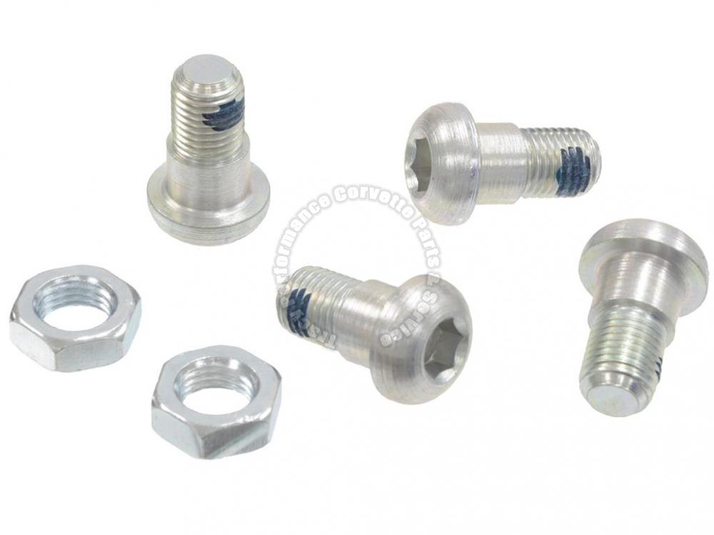 19661968 Corvette Seat Belt Bolt Kit with Shoulder Harness 4 Special Bolts 2 Nuts Tracy