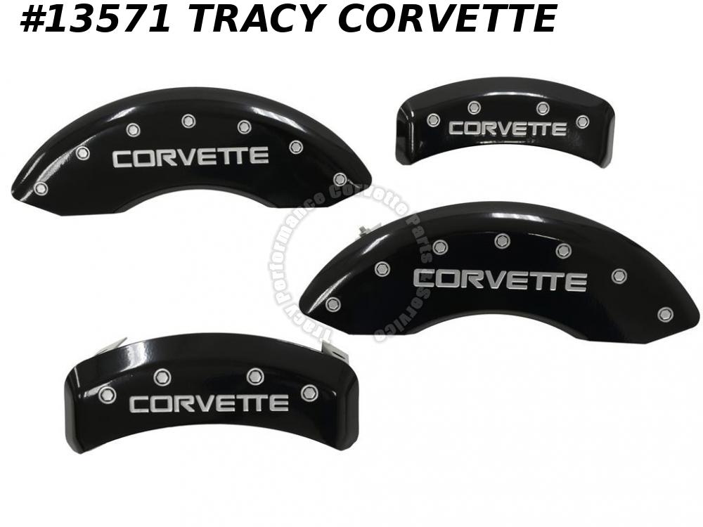 19881996 Corvette Brake Caliper Cover Aluminum Black Powder Coated