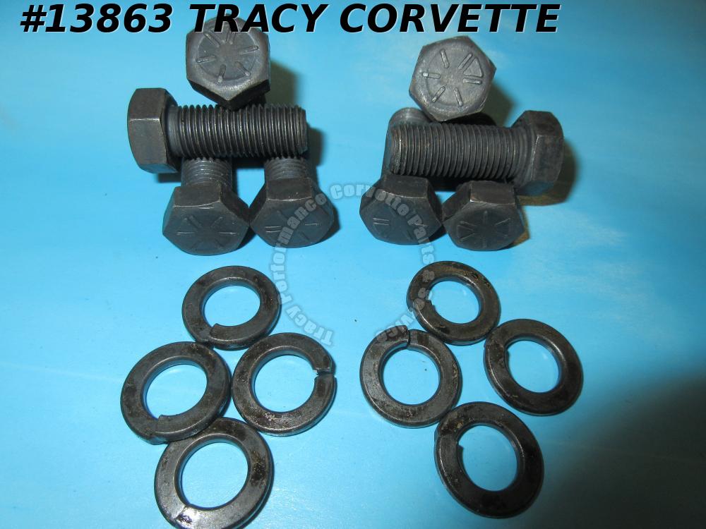 19651982 Corvette Brake Caliper Mount Bolt 3843384 And Lock Washer Complete Kit Tracy