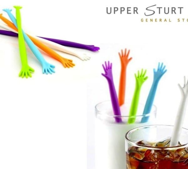 Help Me! Plastic Hand Cocktail Drink Stirrers Swizzle Sticks 5 Pack