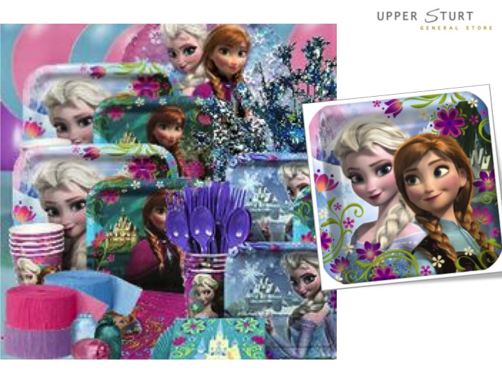 Disney Frozen Party Square Dinner Plates 8 Pack Upper Sturt General